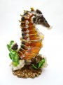 3.25" Yellow & Brown Crystal Seahorse Jewelry Box